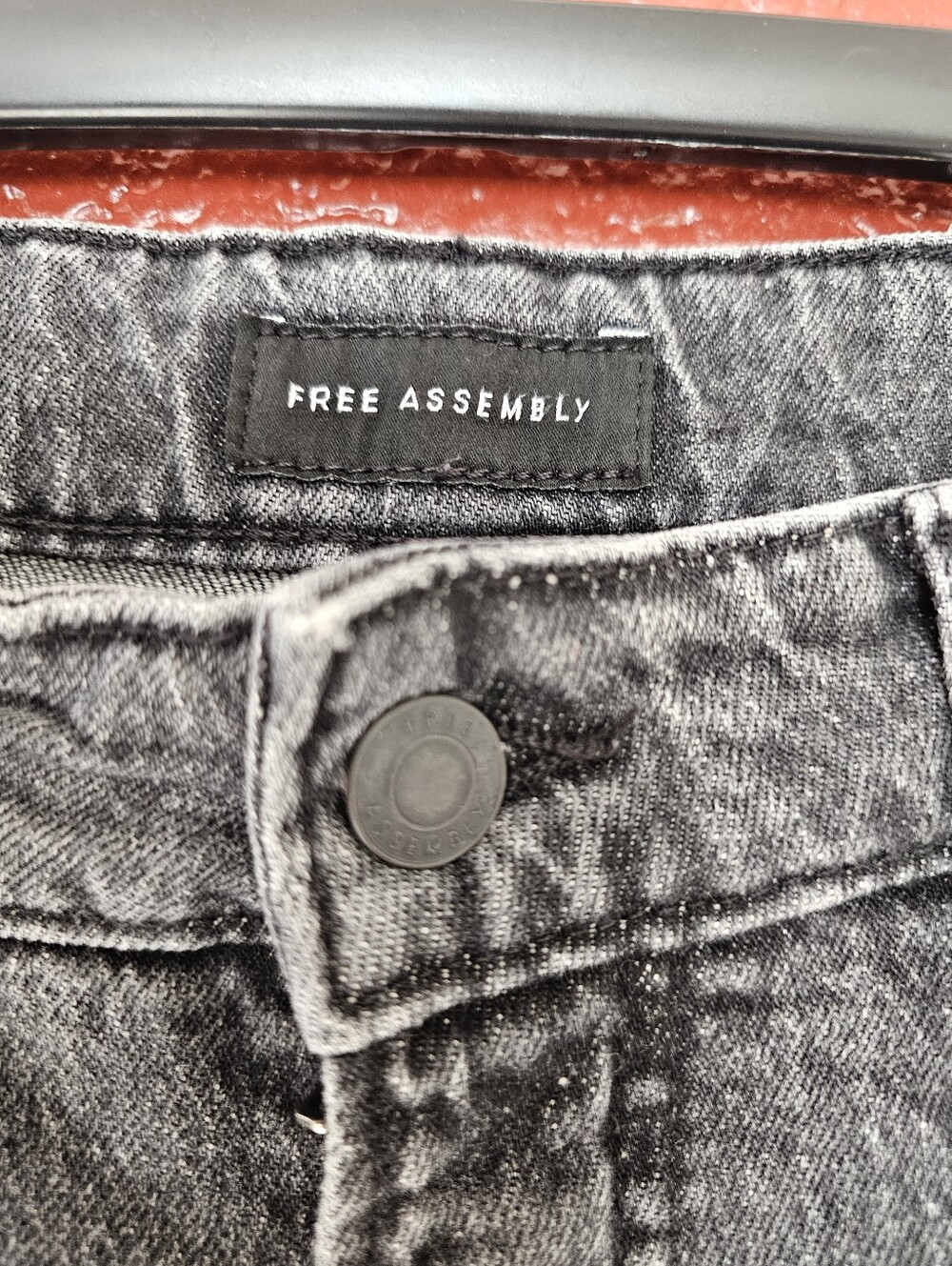 High-Rise Wide Leg Jeans in Washed Gray - Picture 6 of 9
